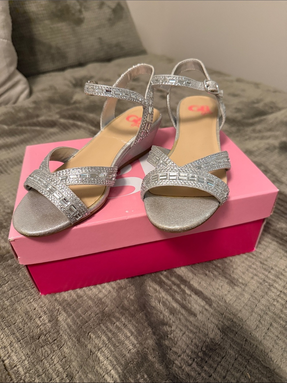 Silver Embellished Girls Dress Sandals - Brand: